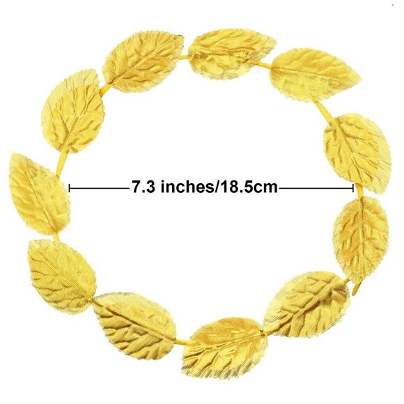 Gold Leaf Laurel Crown Greek Goddess Headpiece for Women Toga Party Decor main image 4